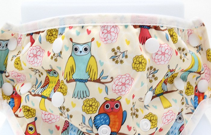 Reusable Swim Diaper — Owl Print