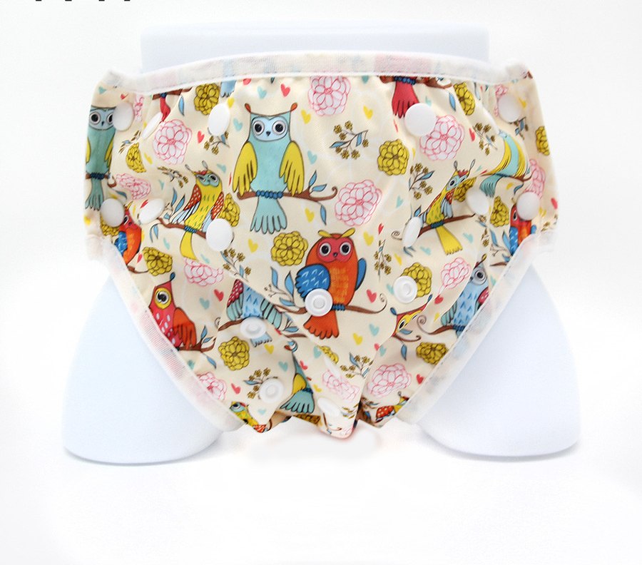 Reusable Swim Diaper — Owl Print